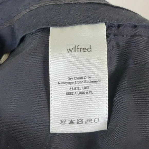 Aritzia Wilfred Talin Black White Striped Crepe Wide Leg Cropped Pants - Picture 11 of 16